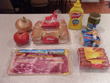 Ham and Cheese sandwich ingredients