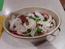 Peppers in a pot